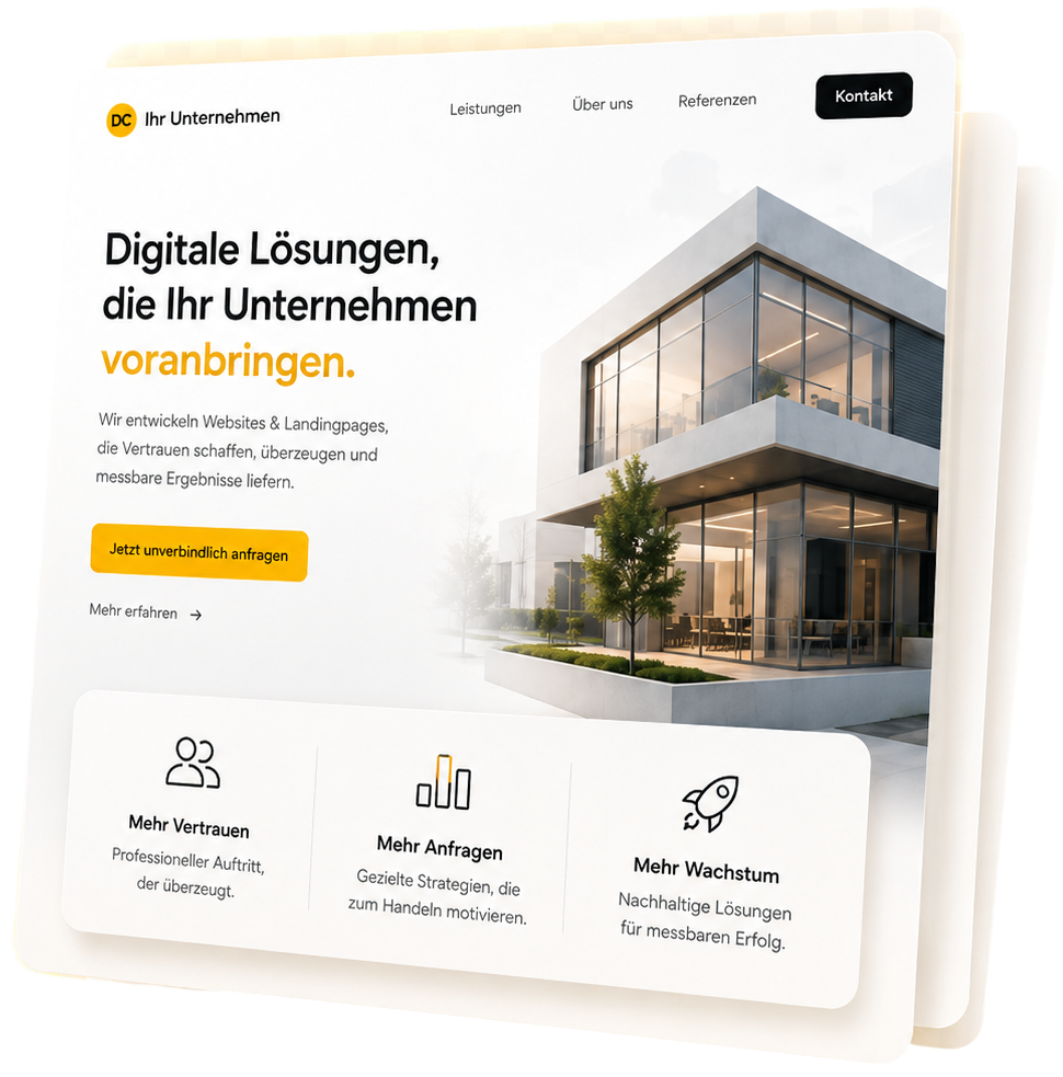 Moderne Website f&uuml;r ein Unternehmen