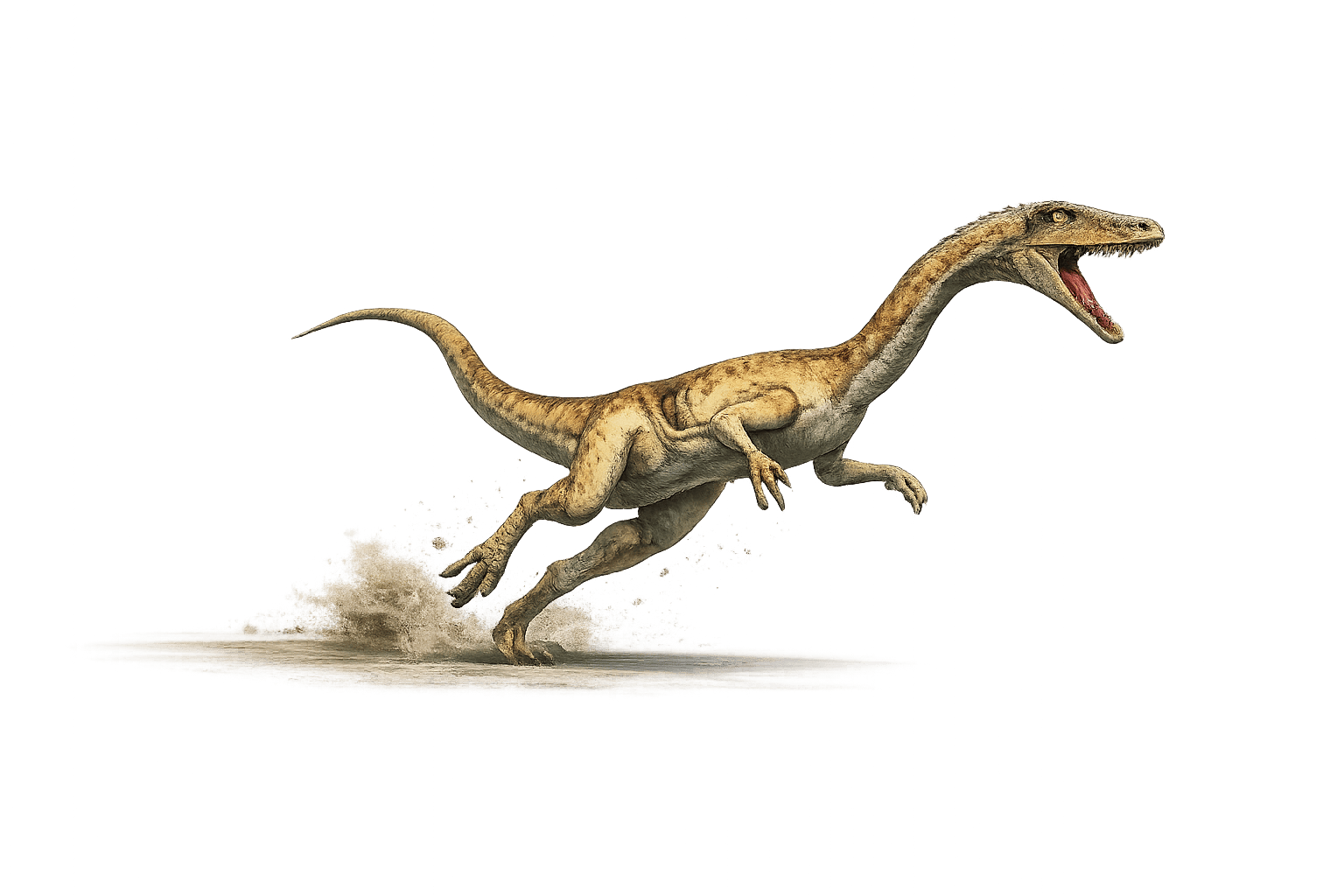 Gallimimus läuft zu Rabatten